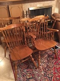 Windsor chairs of solid rock maple