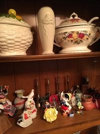 Soup tureens and Disney characters