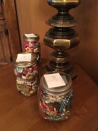 Junk jewelry jars!