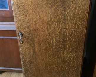 Tiger oak sheet music cabinet