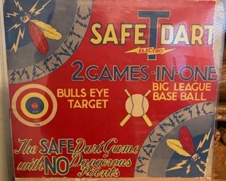 SafeTDart vintage games - Bulls Eye Target and Big League Baseball