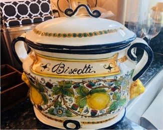 Large Bellini Biscotti jar, italy