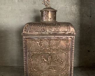 Antique silver flask