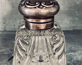 Sterling top glass inkwell, 1941