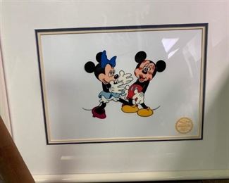 Disney cell of Minnie & Mickey