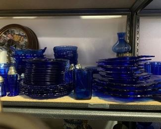 Cobalt blue dinner set