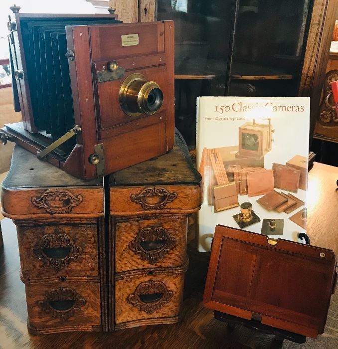 1896 Instanto full plate tailboard camera by Underwood with Ross lens brass, French polished mahogany 