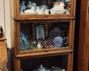 Globe-Wernicke tall, narrow, unusual 5-stack barrister bookcase