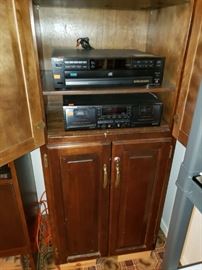 Cabinet and stereo equipment 