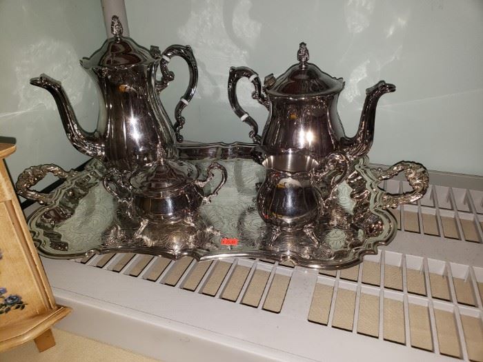Silver plated tea set 