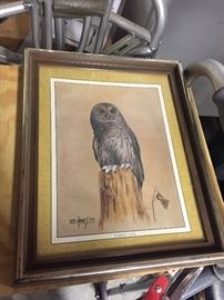 1973 Bob Haynes Barred Owl Print
