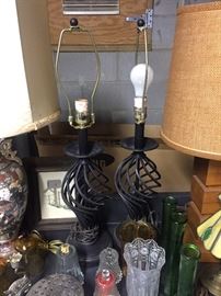 Pair of Metal Lamps