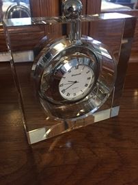 Glass/Crystal Shannon Quartz Clock