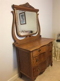 Old Oak Dresser with Mirror 