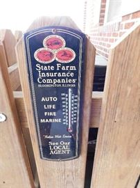 Metal State Farm Insurance Thermometer