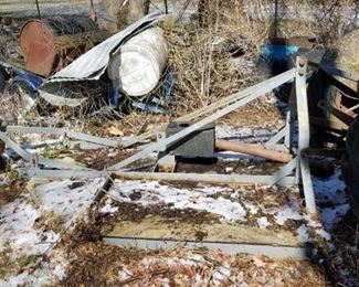 1948 Ford tractor, model 9N, (last used 10 years ago) with&nbsp;bush hog, single blade furrow plow, front snow blade, trailer and snow tire chains