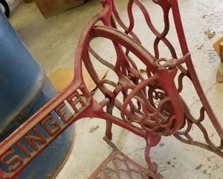 antique Singer sewing base