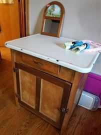 enamel topped ice box