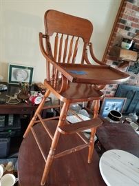 antique highchair