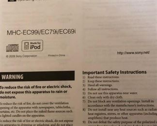 Sony Mini HiFi Component System (3 pc)
