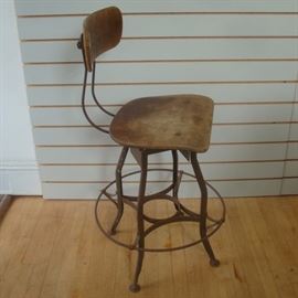 Toledo Uhl Steel Swivel Drafting Stool