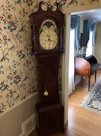 English Bristol Grandfather Clock 1800s