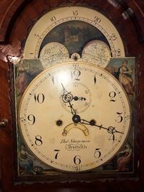 English Bristol Grandfather Clock 1800s
