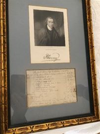 Patrick Henry Signed Paperwork