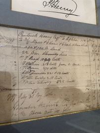 Patrick Henry Signed Paperwork