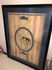 1876 US Centennial Washington Tapestry All Original