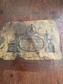 1790 Pembroke Cross Stretcher Drop Leaf Table Original Thomas Burling Cabinet & Chair Maker N0. 36 Beekman St New York with original label