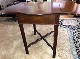 1790 Pembroke Cross Stretcher Drop Leaf Table Original Thomas Burling Cabinet & Chair Maker N0. 36 Beekman St New York with original label