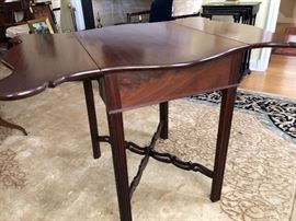 1790 Pembroke Cross Stretcher Drop Leaf Table Original Thomas Burling Cabinet & Chair Maker N0. 36 Beekman St New York with original label
