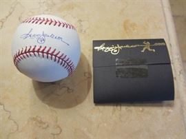 SIGNED REGGIE JACKSON BALL W/COA