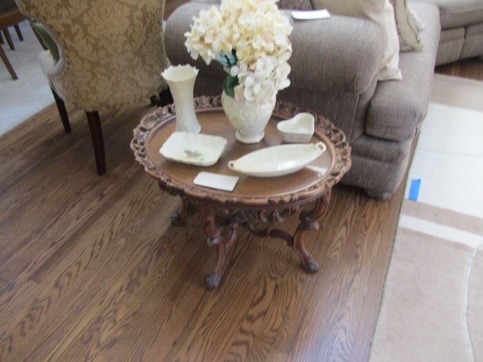 CARVED TRAY TABLE