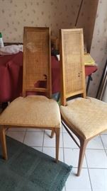 4 LANE chairs..need new caning or upholstery