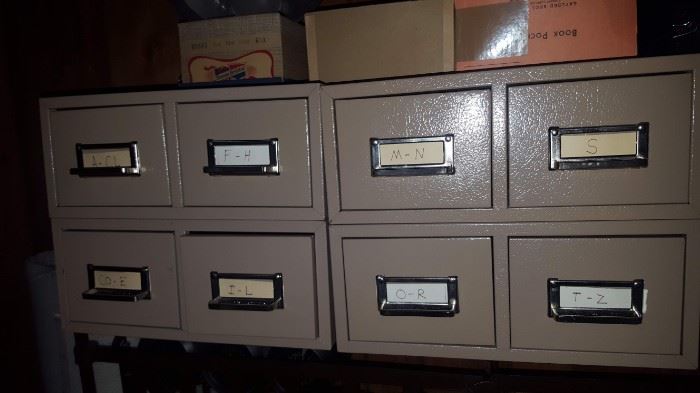 card catalog file boxes