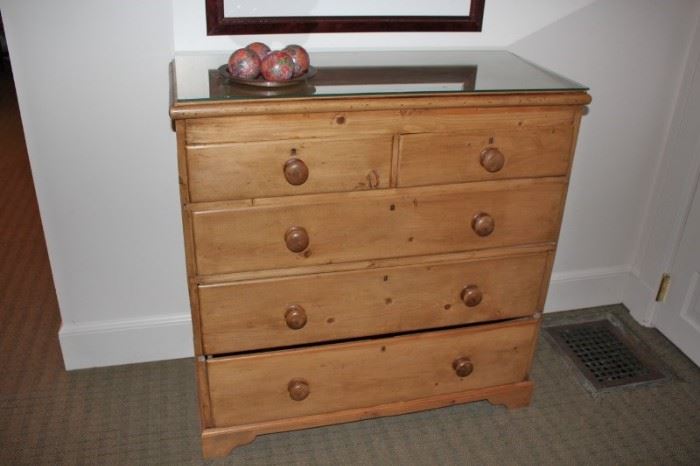 Dresser with Protective Glass Top