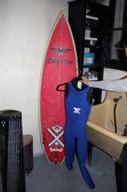 Surfboard and Wet Suit