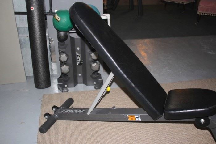 Exercise Bench, Weights and Weight Stand