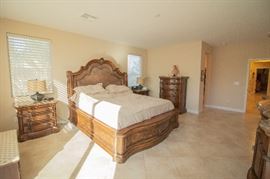 bedroom set - king size with 4 nightstands, dresser, and wardrobe. Set only