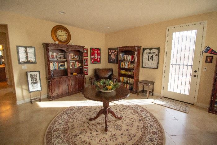conference table with two book stands