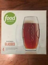 FOOD NETWORK FOOTBALL GLASSES 3 SETS