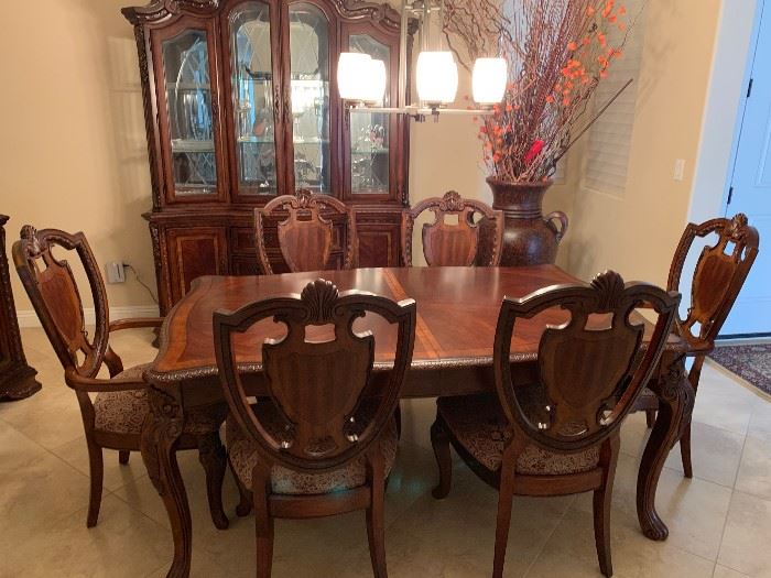 dining room table sold as set only - full set is buffet, china cabinet and table and chairs