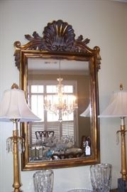 Beautiful mirror in dining room