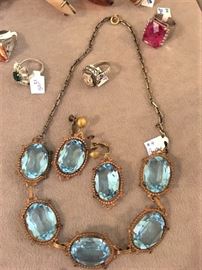 Czeck necklace, earrings