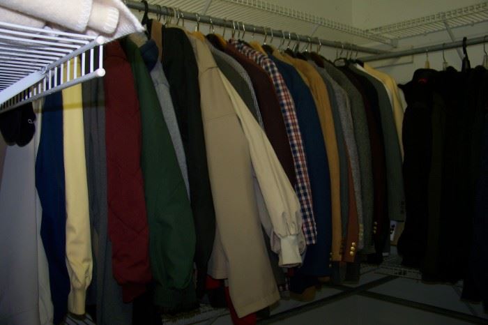 Men's suits, sport coats, jackets