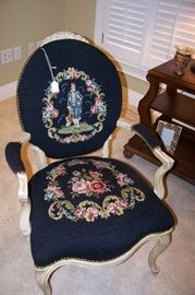 One of a pair, needlepoint