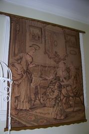 Belgium tapestry with rods