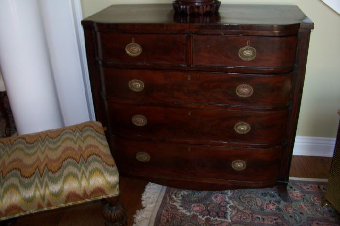 NOTE:  Stool has been pulled by owner - mahogany chest
